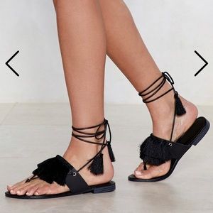 Nasty Gal Tassel Sandal Size 8